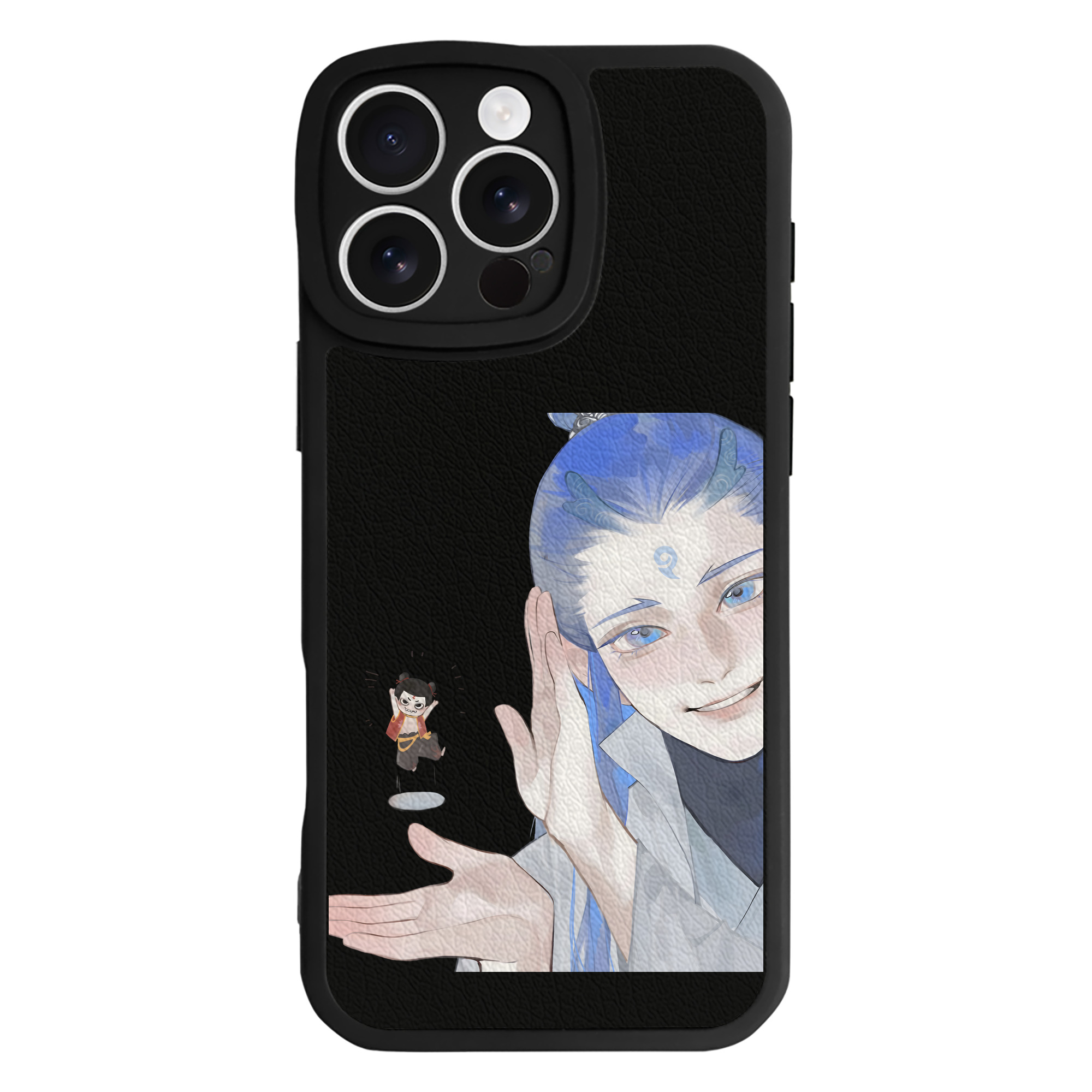 （画像用） Ne Zha 2 ナタ 魔童の大暴れ 【iPhone 16シリーズ対応】シリコンスマホケース（レザー調） 材質：シリコン